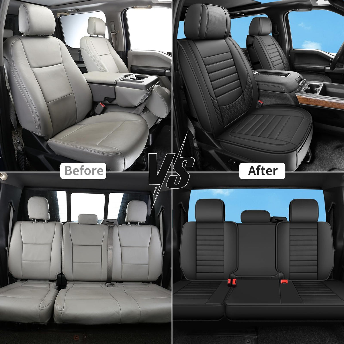 DOMAL seat covers in truck interior lifestyle shot improving cabin appearance
