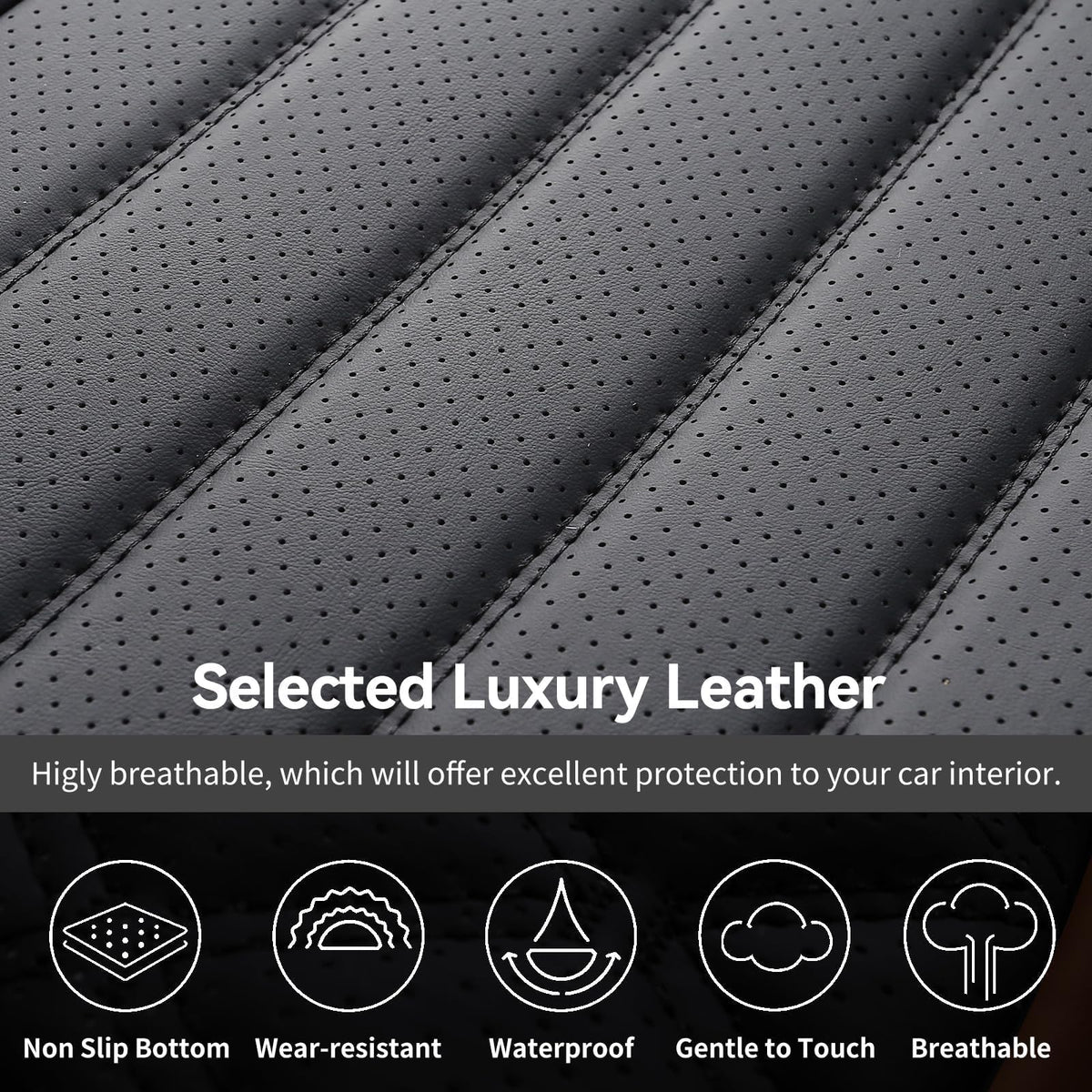 DOMAL seat cover back pockets providing convenient in-cab storage