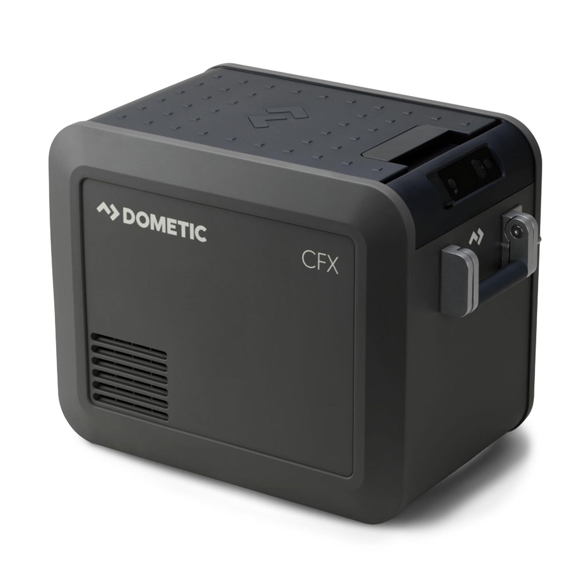 Dometic CFX5 25L front angle showing compact portable design and durability