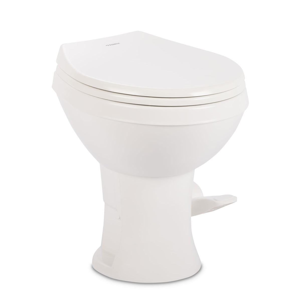 Dometic Model 400 front view showing round bowl and clean lines for comfortable use