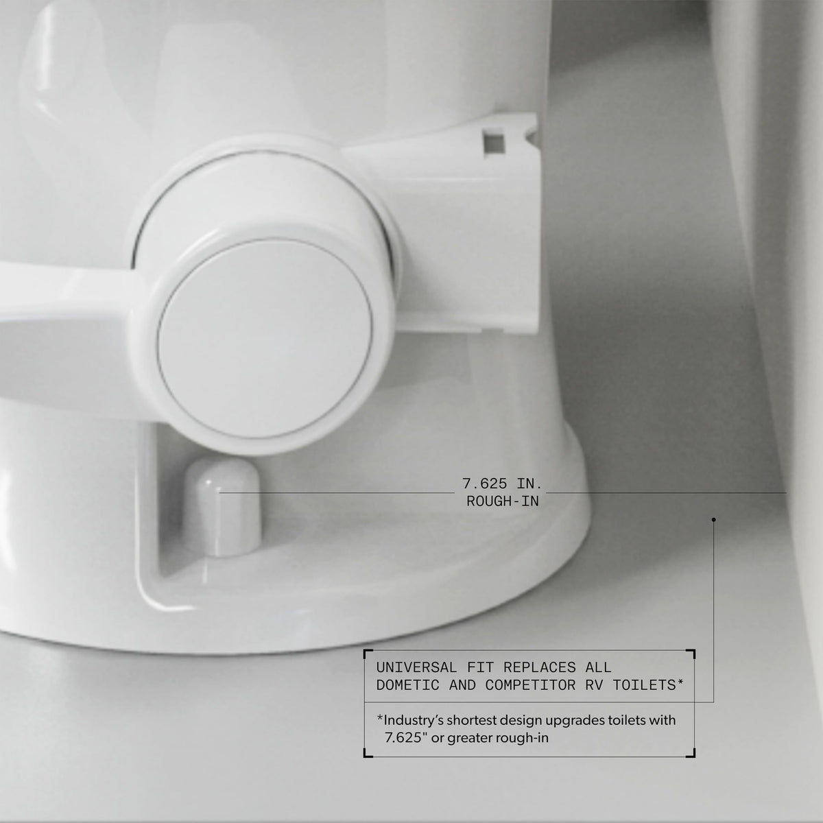 Dometic Model 400 installed in an RV bathroom demonstrating residential comfort benefit