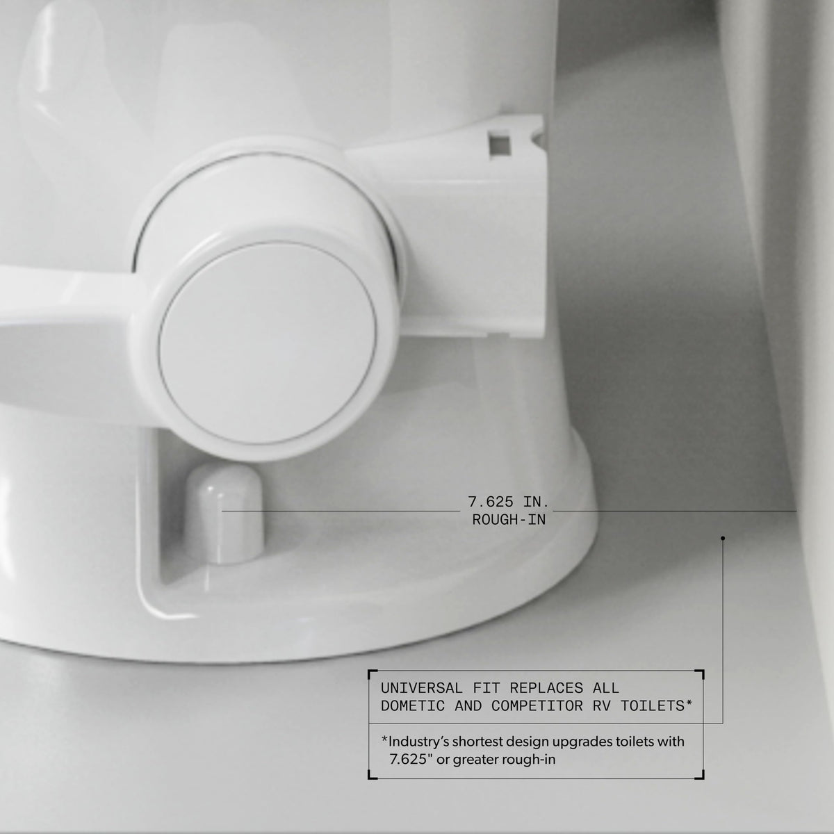 Dometic Model 400 installed in RV bathroom offering space-saving comfort and residential height