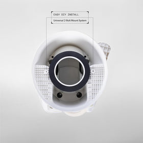 Dometic mounting hardware spread displaying bolts, nuts, and caps for durability