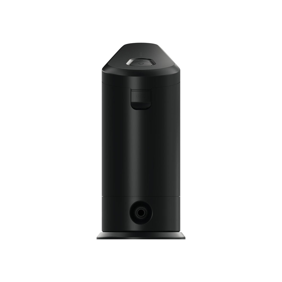 Dometic Recon faucet front view showing compact design and easy attachment benefit