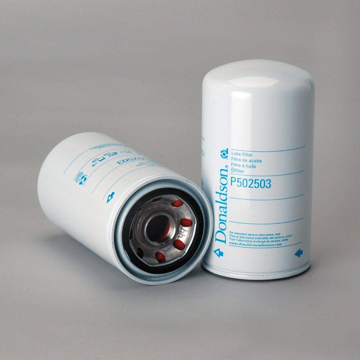 Donaldson P502503 front view showing filter canister and fitment for reliable protection