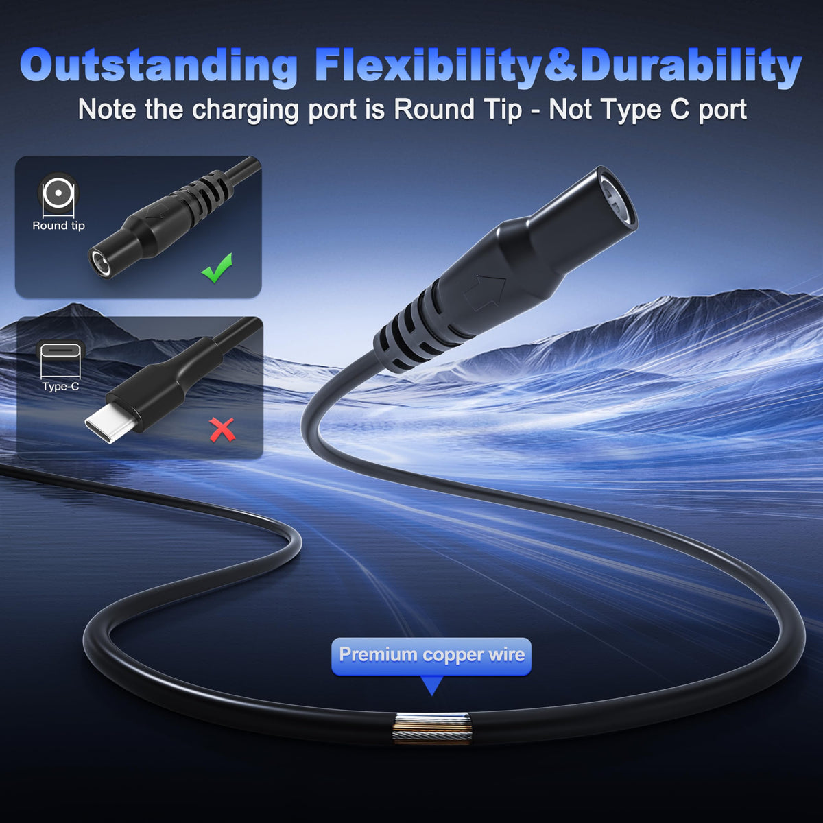 DONGNI charger in use on desk charging a jump starter for quick readiness