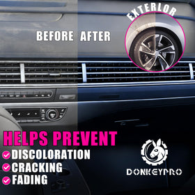 DONKEYPRO wiped with microfiber showing streak-free polishing benefit