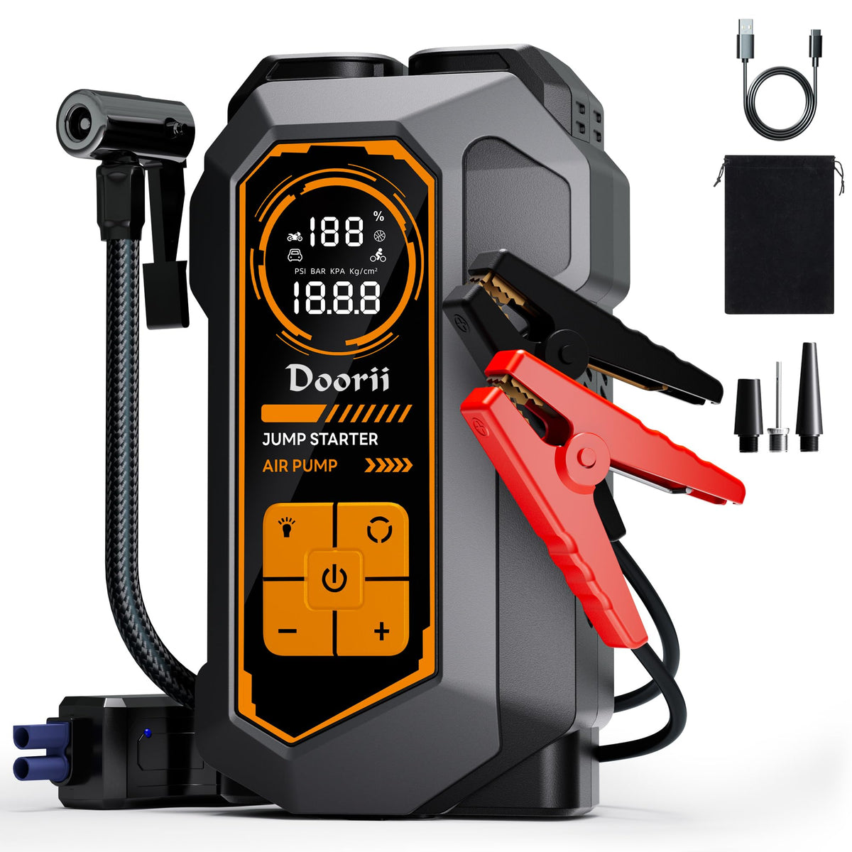 Doorii front packaging showing kit contents and compact design benefit