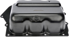 Dorman transmission oil pan close-up of sealing surface highlighting leak-resistant fit benefit