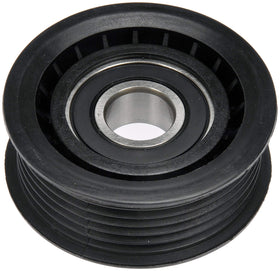 Dorman 419-649 front view showing full pulley and mounting hole, improves belt alignment