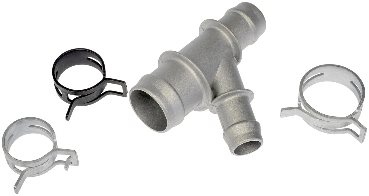 Dorman 47157 front view aluminum junction showing ports and finish for reliable fit