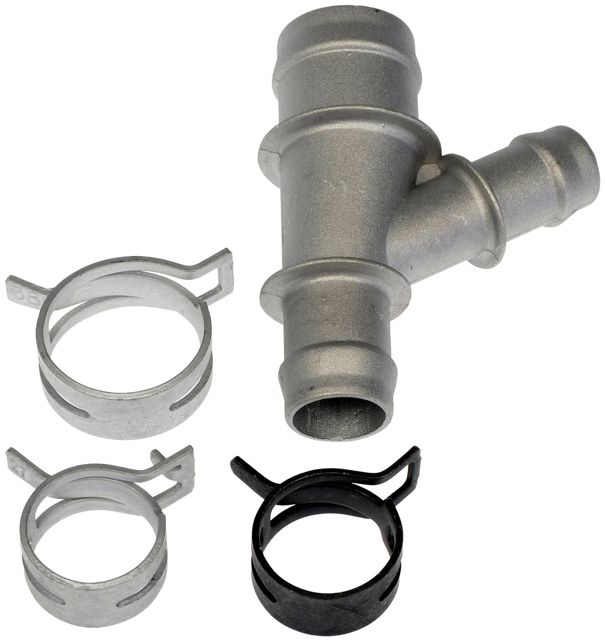 Dorman 47157 installed under hood on engine showing secure coolant connection benefit