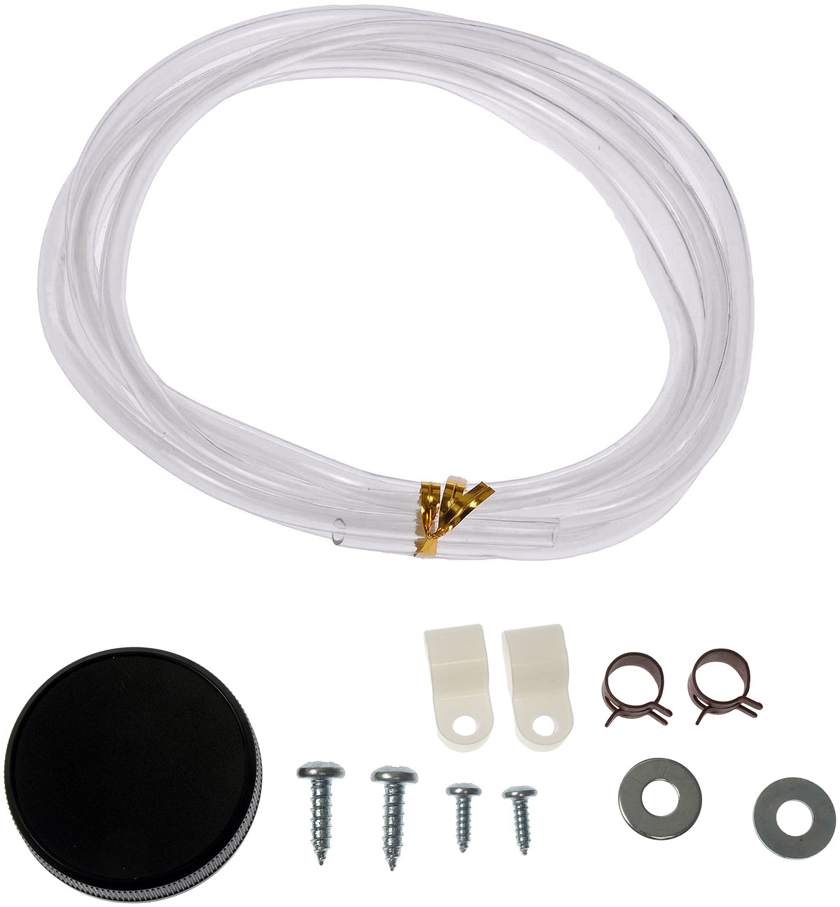 Dorman 54002 installed in engine bay demonstrating compact fit and restored coolant recovery function