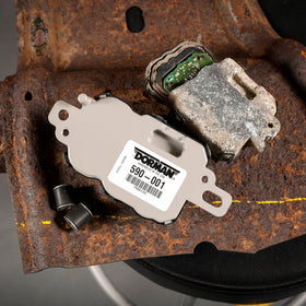 Dorman close-up of rubber bushing detail highlighting vibration isolation benefit