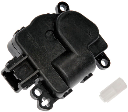 Dorman blend door actuator front view showing fit and mounting benefits