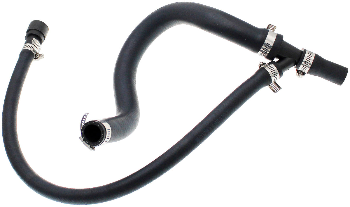Dorman 626-111 front view showing full heater hose assembly and direct-fit benefits