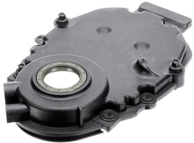 Dorman 635-505 front view showing full timing cover and bolt holes for correct fit