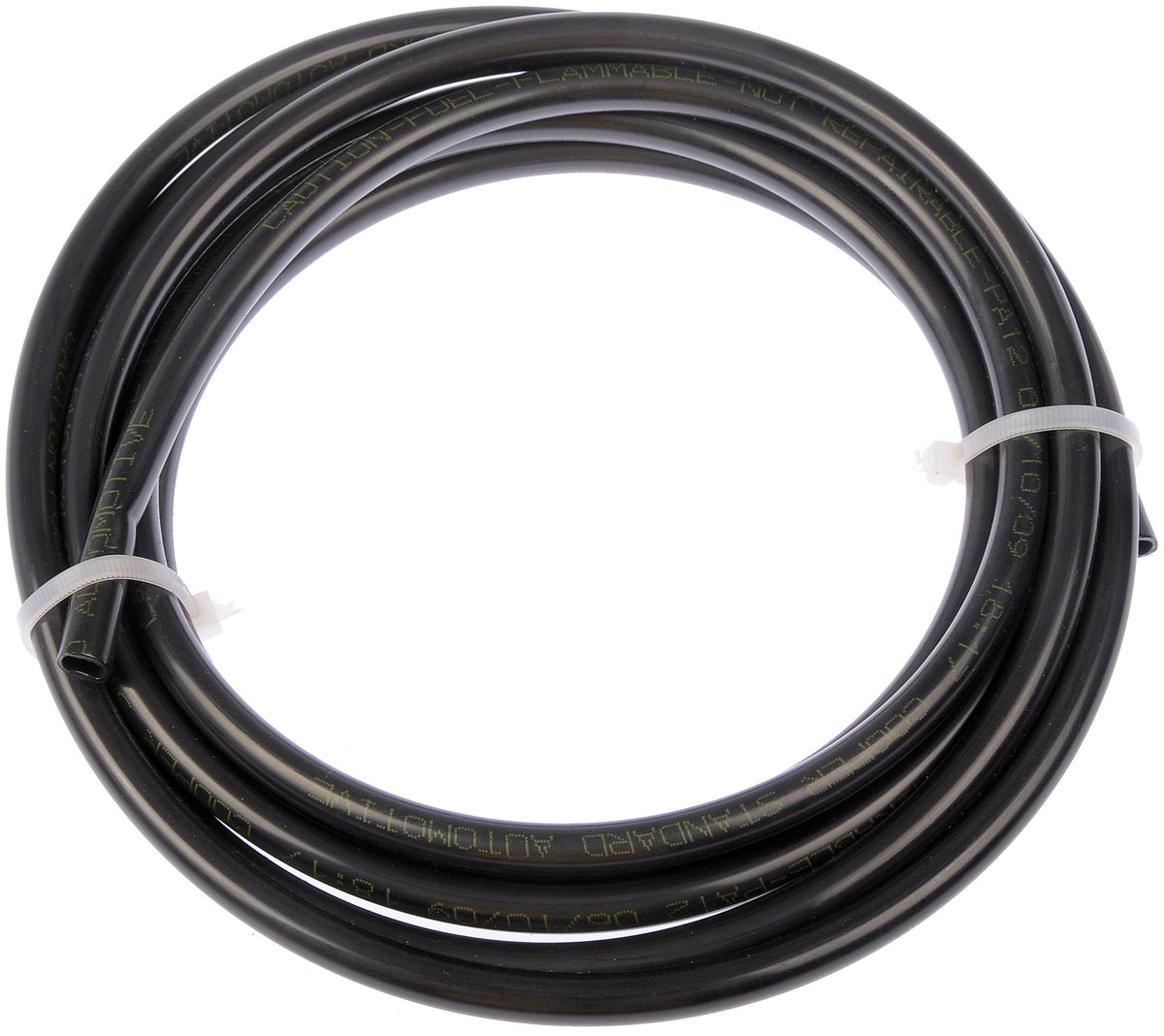 Dorman nylon fuel line spool front view shows product length and benefit of easy replacement