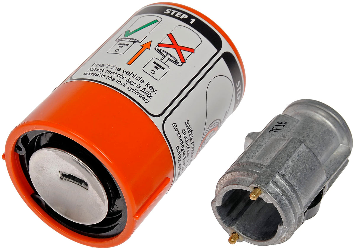 Dorman 924-793 front view showing cylinder and coding tool for easy replacement