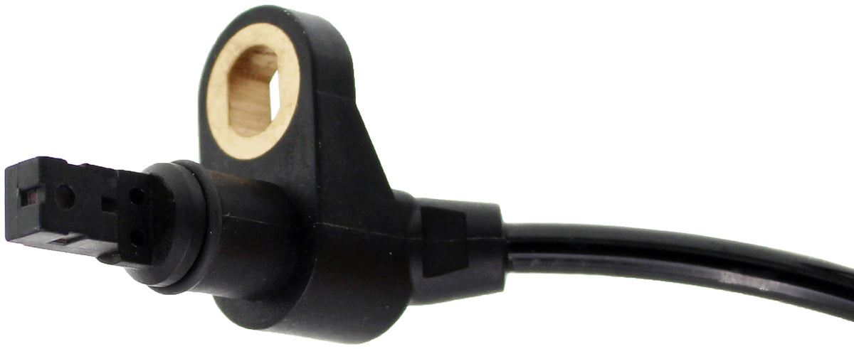 Dorman ABS sensor installed on wheel hub demonstrating proper routing and secure fitment