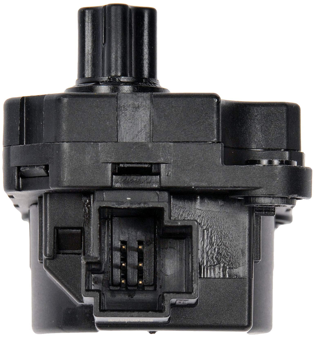 Dorman actuator close-up of gears and connector for reliable operation