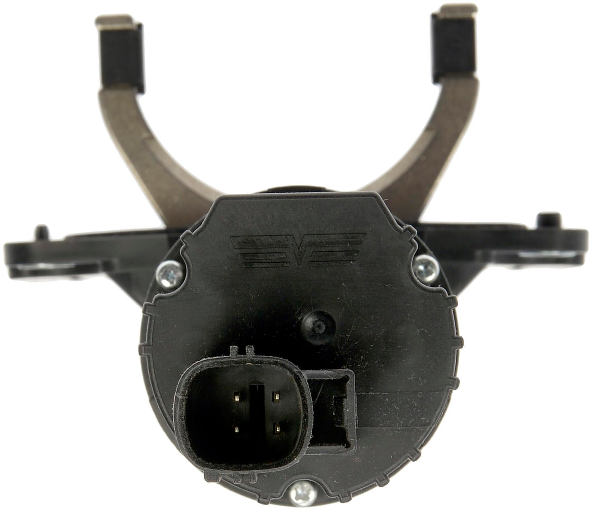 Dorman actuator connector close-up showing electrical plug and secure connection benefit