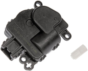 Dorman front view of actuator showing compact housing and direct-fit benefits