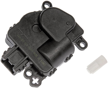 Dorman front view of actuator showing compact housing and direct-fit benefits