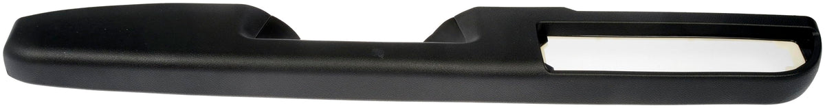 Dorman image of door release handle above armrest showing proper fit benefit