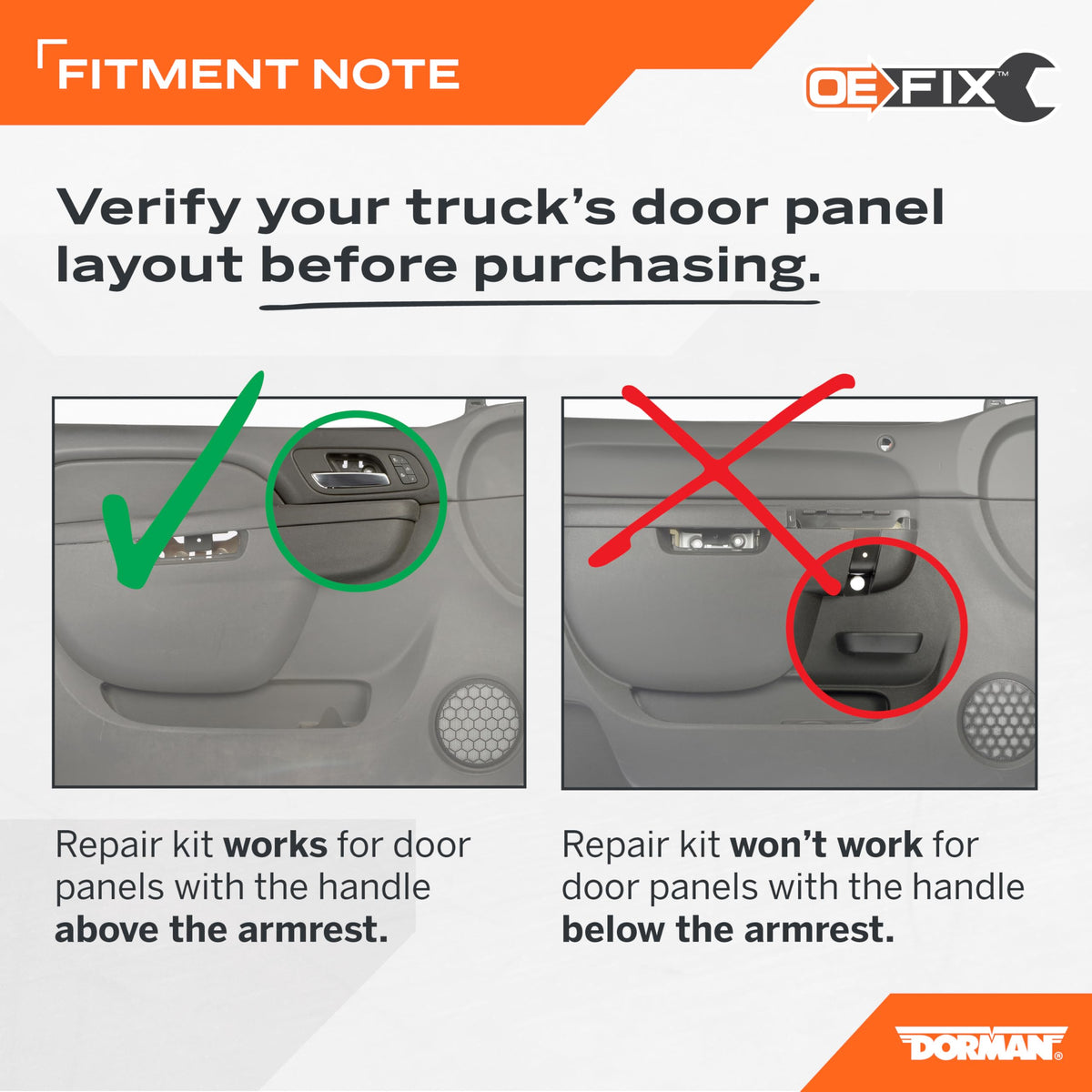 Dorman detail of pre-attached mounting studs ensuring correct alignment benefit