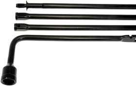 Dorman assembled tool in use lifting a vehicle to speed roadside tire changes