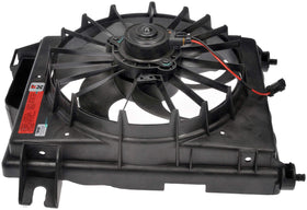 Dorman condenser fan next to ruler for size comparison and accurate fit confirmation