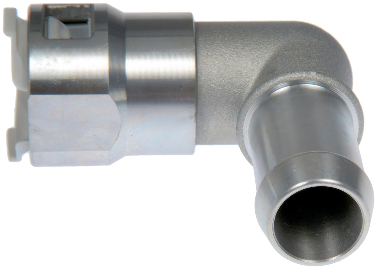 Dorman connector installed in engine bay illustrating easier swap-in installation and leak prevention