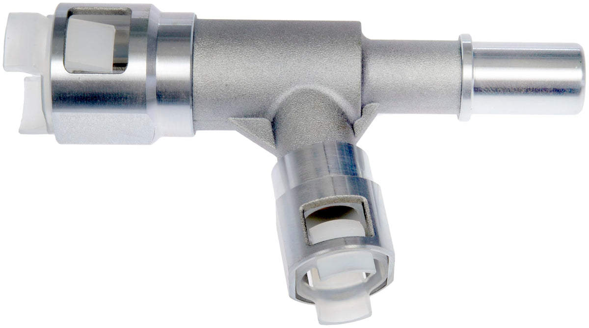 Dorman connector installed in engine bay demonstrating secure coolant system connection