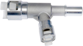Dorman connector installed in engine bay demonstrating secure coolant system connection