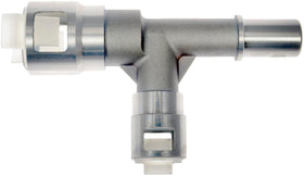 Dorman connector beside ruler showing compact OEM fit and accurate dimensions