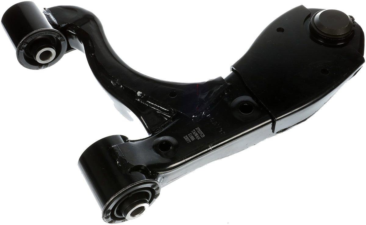 Dorman control arm bushing detail showing durable rubber bushings that reduce vibration