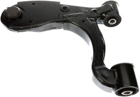 Dorman control arm beside ruler illustrating size and proper fitment benefit