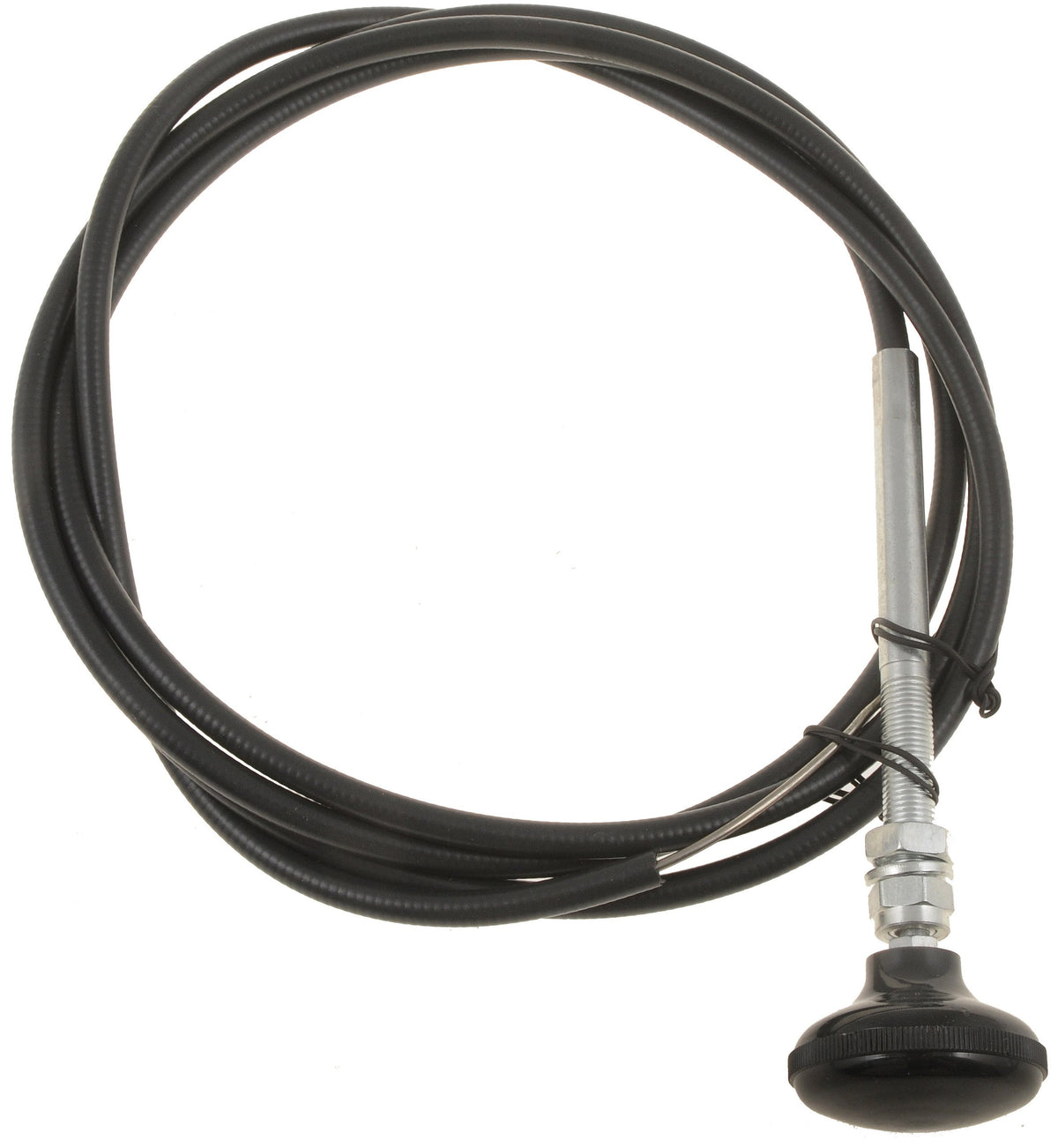 Dorman close-up of 2-inch black knob highlighting comfortable grip and durable finish