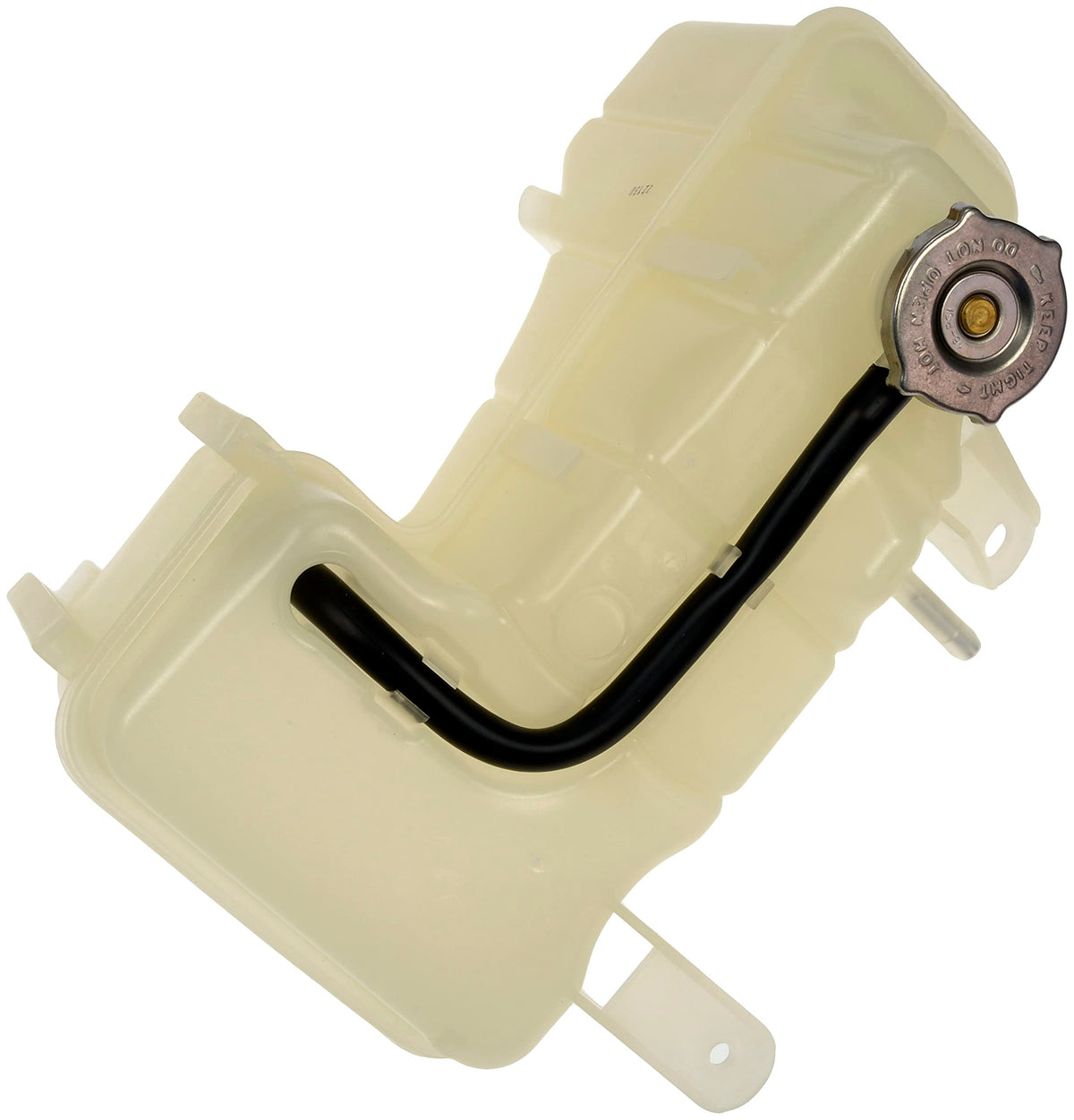 Dorman front coolant reservoir showing overall tank shape and fit benefit