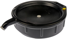 Dorman drain pan front view showing capacity and stable rim for cleaner drains