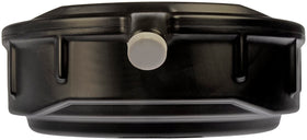 Dorman drain pan closeup of handle and splash guard for secure pouring