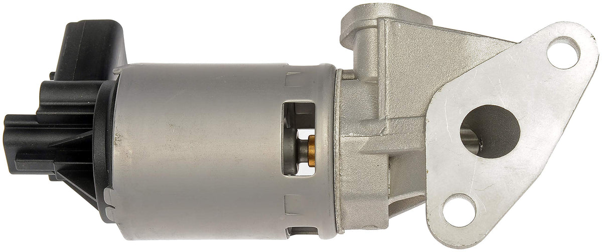Dorman EGR valve side view highlighting mounting holes and gasket surface for secure seal