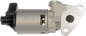 Dorman EGR valve side view highlighting mounting holes and gasket surface for secure seal