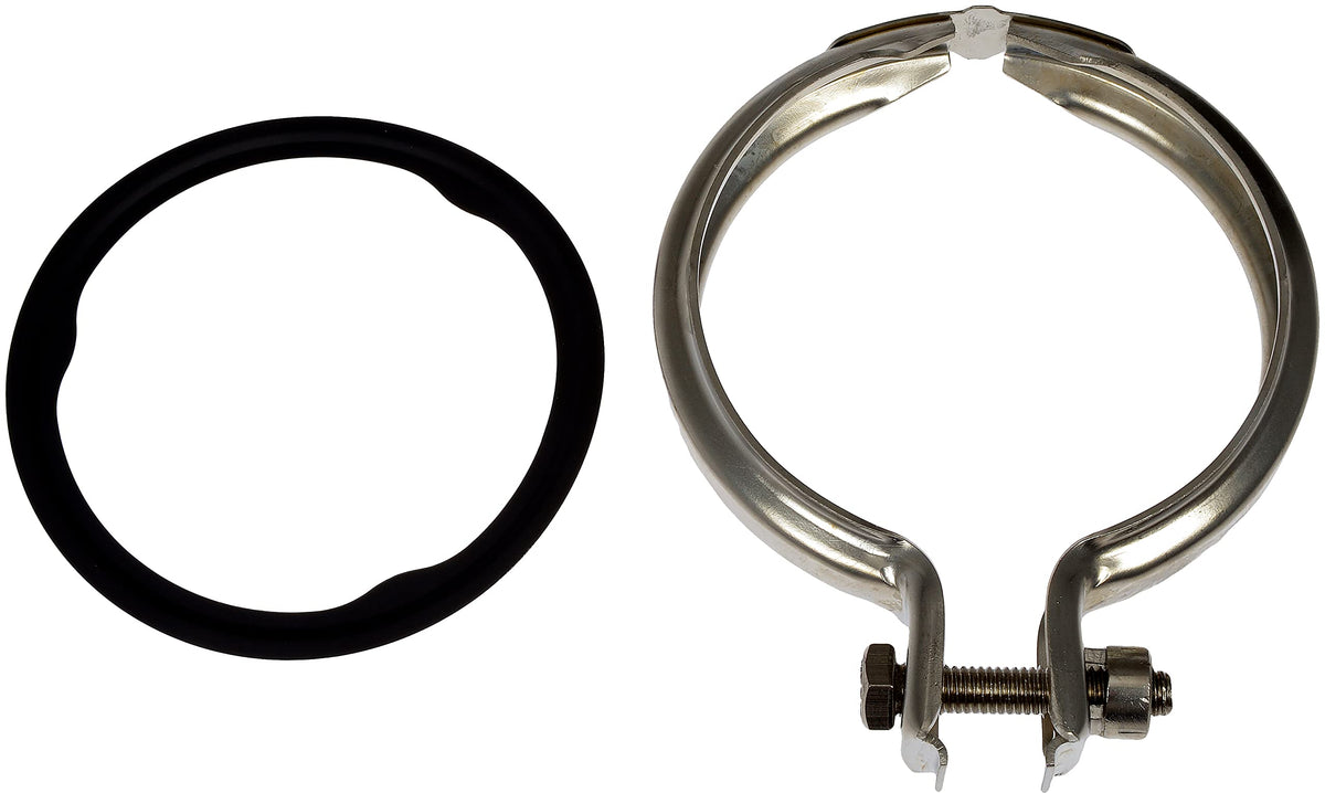 Dorman clamp size comparison beside ruler illustrating correct fit and easy selection