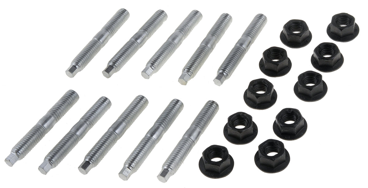 Dorman exhaust manifold hardware kit packaging showing all components and fitment benefit