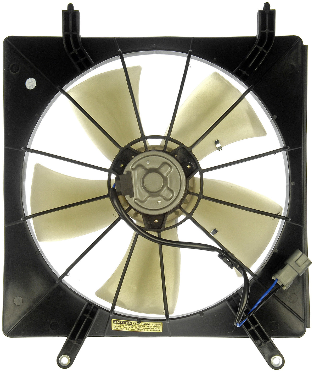 Dorman front assembly showing complete fan and shroud for accurate fit