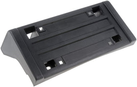 Dorman front license plate bracket showing complete product and packaging, reliable replacement