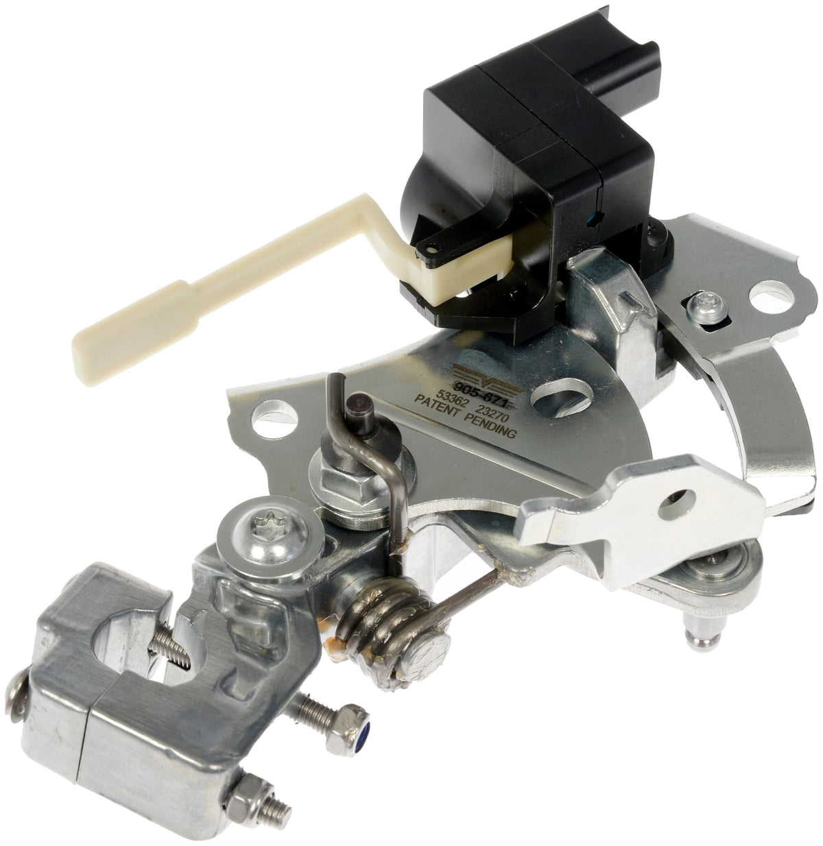 Dorman front view bracket assembly showing durable replacement and improved fit