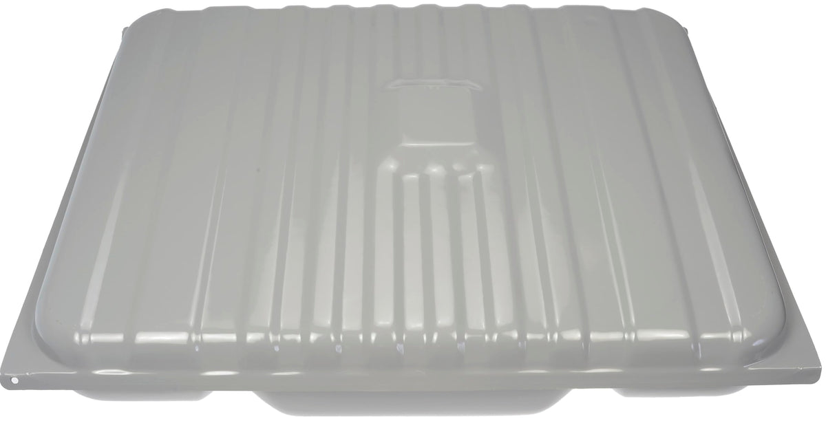 Dorman fuel tank installed under truck demonstrating direct-fit replacement